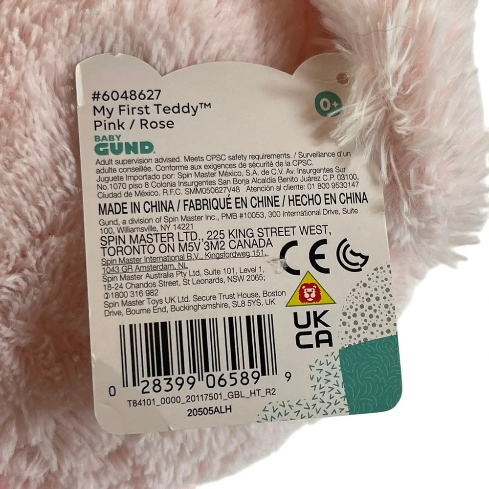 Baby Gund My First Rose Pink Teddy Bear Girls Plush 15